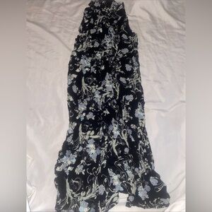 Sareet Dress Floral Maxi Length Sleeveless W Collar See Description For Measurem